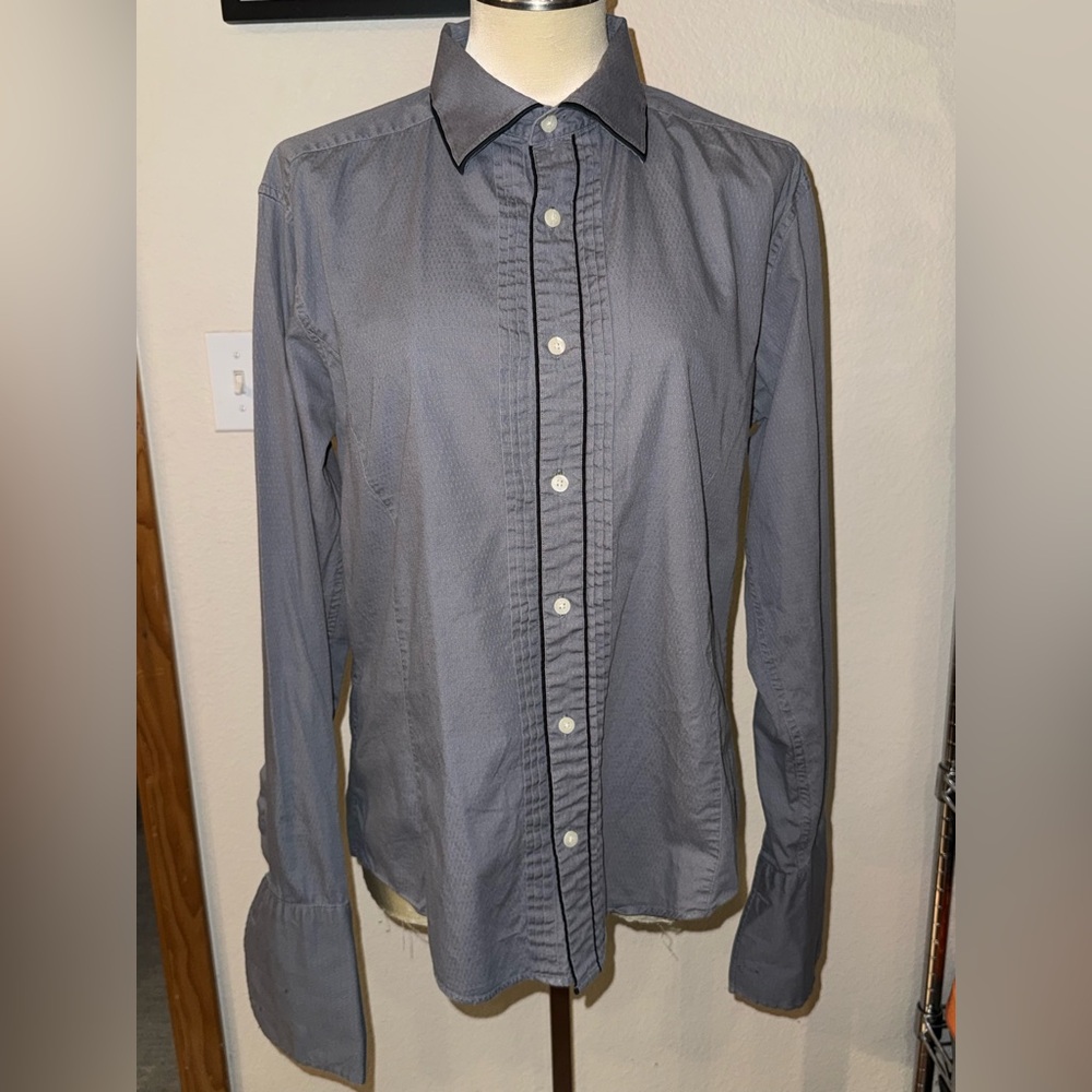 Original Penguin Men’s Vintage Gray Tuxedo Shirt Size Large
